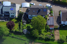 Konrad Adenauer Ring in Hagenbach in the state Rhineland-Palatinate, Germany from a drone