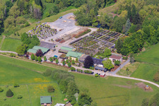 Aerial view of Bienwald-Baumschule GbR in Berg in the state Rhineland-Palatinate, Germany