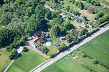 Aerial view of District Neulauterburg in Berg in the state Rhineland-Palatinate, Germany