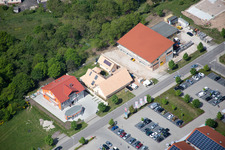 Aerial view of Mühläcker in the district Neulauterburg in Berg in the state Rhineland-Palatinate, Germany