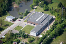 Aerial photograpy of Border in Lauterbourg in the state Bas-Rhin, France
