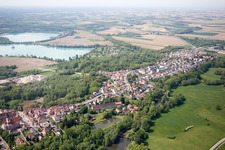 Aerial view of Lauterbourg in the state Bas-Rhin, France