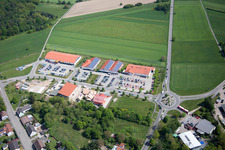 Oblique view of District Neulauterburg in Berg in the state Rhineland-Palatinate, Germany