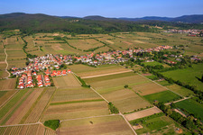 Overview of the town from the east in Forst an der Weinstraße in the state Rhineland-Palatinate, Germany