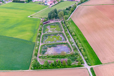 Fish ponds in Hausen bei Würzburg in the state Bavaria, Germany