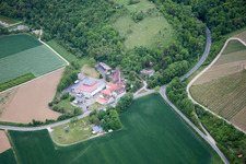 District Untereisenheim in Eisenheim in the state Bavaria, Germany from above