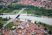 Town on the banks of the river des Main in the district Astheim in Volkach in the state Bavaria