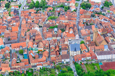 Marketplace in Volkach in the state Bavaria, Germany