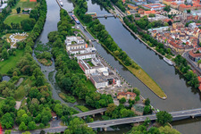 Main Island with Mercure Hotel Schweinfurt Main Island in Schweinfurt in the state Bavaria, Germany
