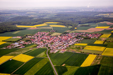 From the north in the district Hesselbach in Üchtelhausen in the state Bavaria, Germany