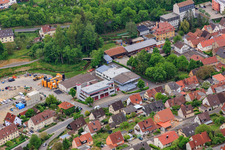 Volunteer Fire Department Schonungen in Schonungen in the state Bavaria, Germany from above