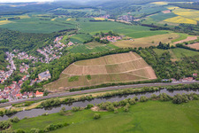 Aerial view of From the south in the district Mainberg in Schonungen in the state Bavaria, Germany