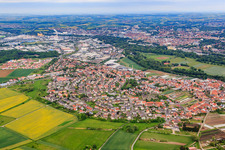 View from the east in Sennfeld in the state Bavaria, Germany