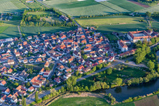 Aerial photograpy of District Heidenfeld in Röthlein in the state Bavaria, Germany