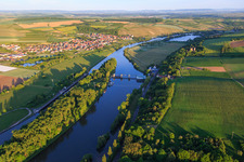 Aerial view of Power plant Wipfeld in the Main in Wipfeld in the state Bavaria, Germany