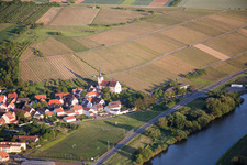 Church path in the district Stammheim in Kolitzheim in the state Bavaria, Germany