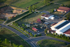 Oblique view of Military Museum in the district Stammheim in Kolitzheim in the state Bavaria, Germany