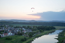 Aerial photograpy of District Wehrden in Beverungen in the state North Rhine-Westphalia, Germany