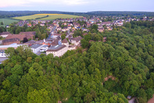 Aerial view of Fürsstenberg porcelain factory in Fürstenberg in the state Lower Saxony, Germany