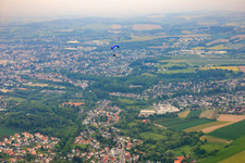 City view from the south in the district Spork-Eichholz in Detmold in the state North Rhine-Westphalia, Germany