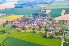 Village view from the north in the district Sommersell in Nieheim in the state North Rhine-Westphalia, Germany