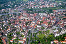 Old Town area and city center in Hameln in the state Lower Saxony, Germany