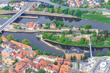 Weser island Werder with Werderpark and Inselwerft Start Up & Co Working in Hameln in the state Lower Saxony, Germany