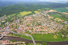 B83 and district west of Uferstr in Hameln in the state Lower Saxony, Germany