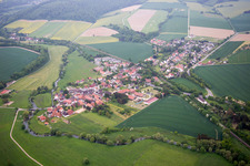 Town View of the streets and houses of the residential areas in the district Amelgatzen in Emmerthal in the state Lower Saxony