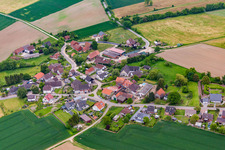 District Lüntorf in Emmerthal in the state Lower Saxony, Germany from above