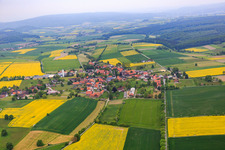 Village view from the east in Vahlbruch in the state Lower Saxony, Germany