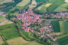 Agricultural fields and farmland in the district Vernawahlshausen in Wesertal in the state Hesse, Germany