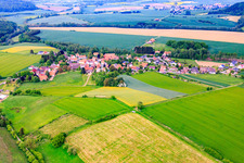 Village view from the west in the district Eberhausen in Adelebsen in the state Lower Saxony, Germany