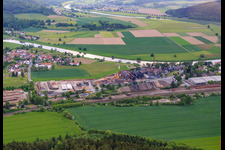 Wood processing on the banks of the Weser by proFagus GmbH in Bodenfelde in the state Lower Saxony, Germany