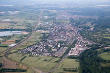 From the north in Durmersheim in the state Baden-Wuerttemberg, Germany