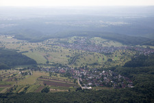 District Schöllbronn in Ettlingen in the state Baden-Wuerttemberg, Germany from above