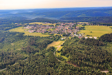 Aerial photograpy of View of the Northern Black Forest from the north in Dobel in the state Baden-Wuerttemberg, Germany