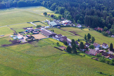 Aerial photograpy of Stud farm Dobel in Dobel in the state Baden-Wuerttemberg, Germany