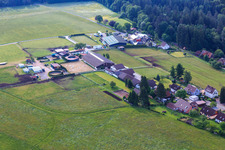 Oblique view of Stud farm Dobel in Dobel in the state Baden-Wuerttemberg, Germany