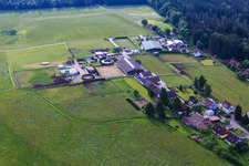 Stud farm Dobel in Dobel in the state Baden-Wuerttemberg, Germany from the plane