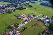 Aerial view of Stud farm Dobel in Dobel in the state Baden-Wuerttemberg, Germany