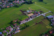 Aerial photograpy of Stud farm Dobel in Dobel in the state Baden-Wuerttemberg, Germany