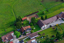 Oblique view of Stud farm Dobel in Dobel in the state Baden-Wuerttemberg, Germany