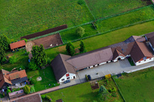 Bird's eye view of Stud farm Dobel in Dobel in the state Baden-Wuerttemberg, Germany
