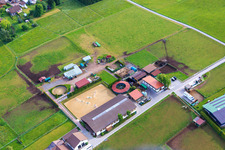 Drone recording of Stud farm Dobel in Dobel in the state Baden-Wuerttemberg, Germany