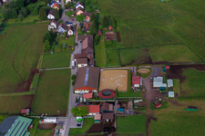 Stud farm Dobel in Dobel in the state Baden-Wuerttemberg, Germany from the drone perspective