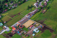 Aerial photograpy of Stud farm Dobel in Dobel in the state Baden-Wuerttemberg, Germany