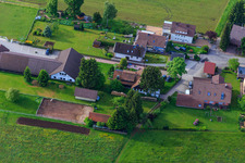 Stud farm Dobel in Dobel in the state Baden-Wuerttemberg, Germany seen from above