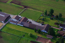 Stud farm Dobel in Dobel in the state Baden-Wuerttemberg, Germany from the plane