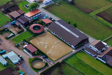 Bird's eye view of Stud farm Dobel in Dobel in the state Baden-Wuerttemberg, Germany